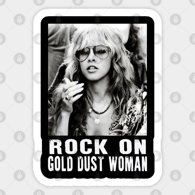 STEVIE - ROCK ON GOLD DUST WOMAN Sticker by DONIEART